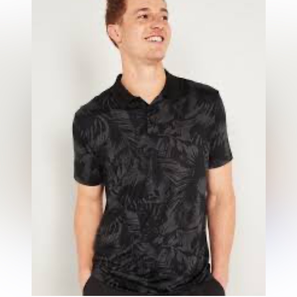 Old Navy Active Go-Dry Cool Odor-Control Printed Core Polo